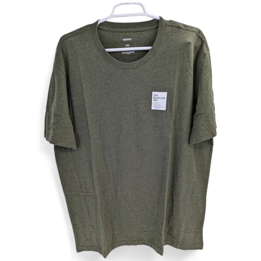 Sonoma The Supersoft Tee Mens Short Sleeve  Crew Neck Pullover T-shirt Size XXL